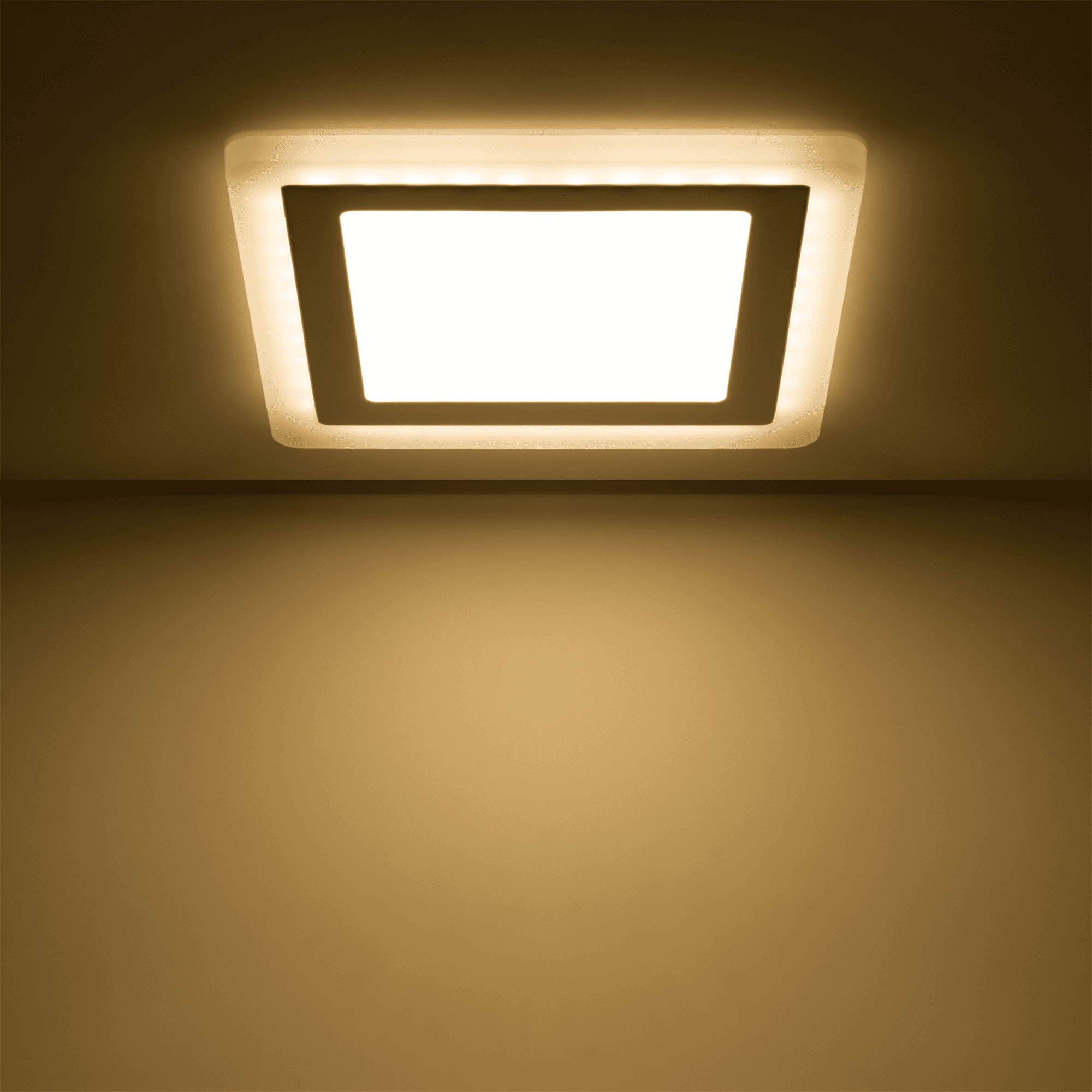Gauss Светильник Backlight кв 12+3W 960lm 3000K 180-265V IP20 монт Ø170 190*190*31мм 3 реж LED BL124 — миниатюра 5