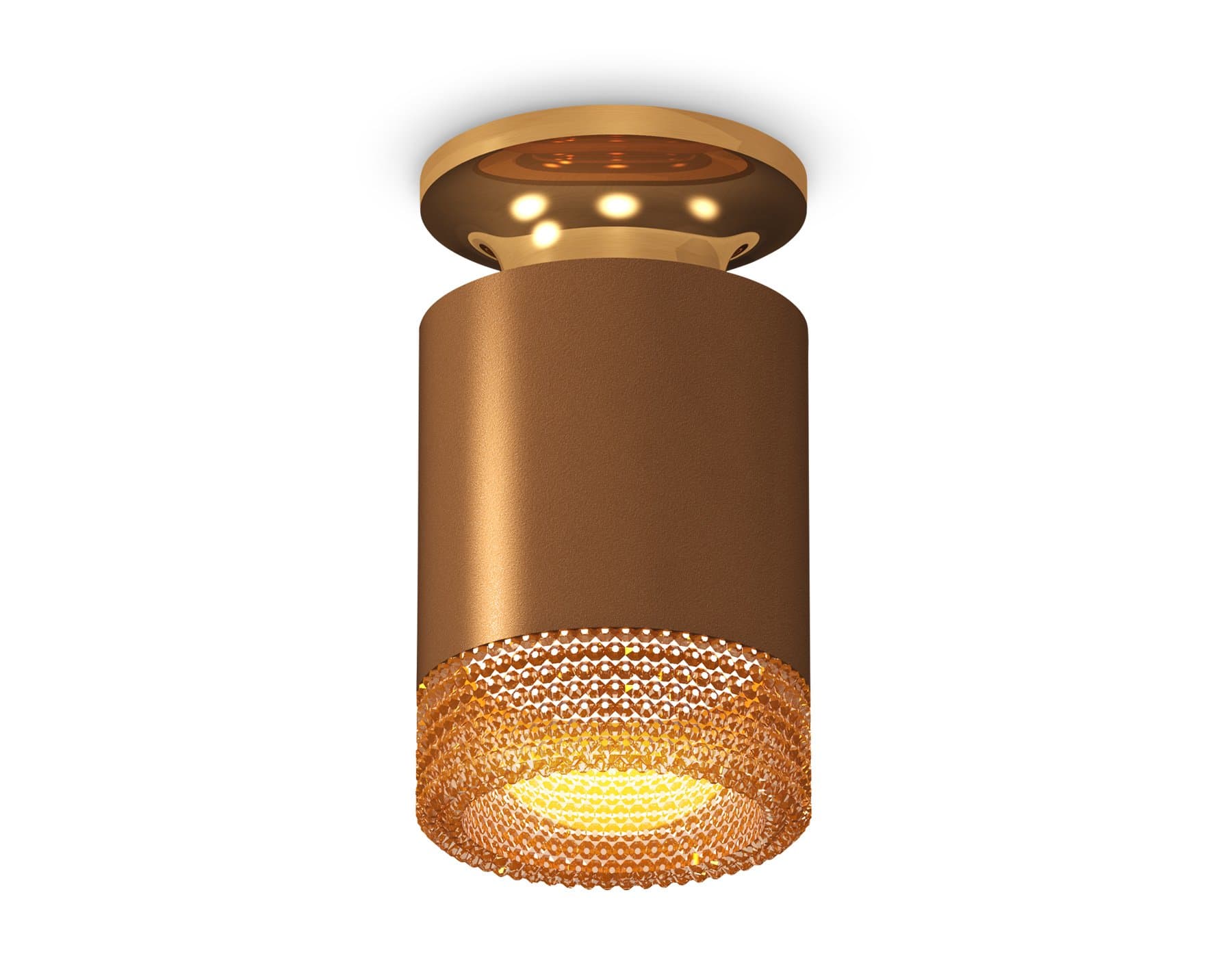 Ambrella Комплект накладного светильника XS6304131 SCF/PYG/CF кофе песок/золото желтое полированное/кофе MR16 GU5.3 (N6905, C6304, N6154) — миниатюра 1