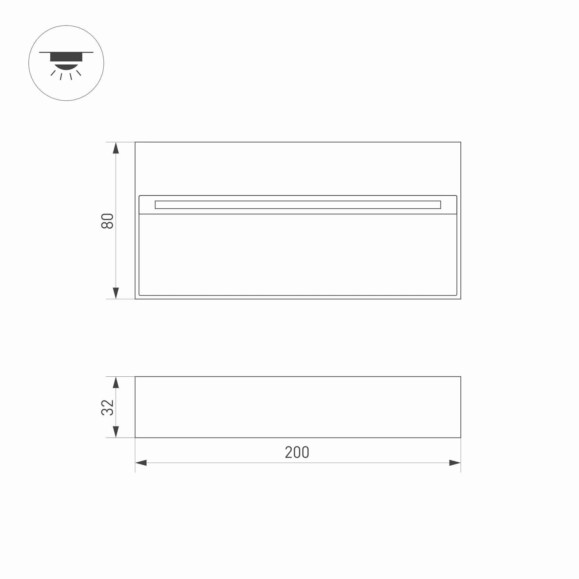 Arlight Светильник LGD-TRACE-S200x80-8W Warm3000 (GR, 65 deg, 230V) (IP65 Металл, 3 года) 029961 — миниатюра 3
