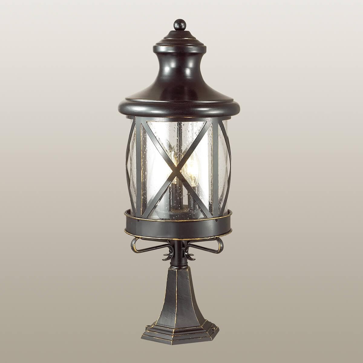 Odeon Light 4045/3B ODL18 709 черный/золотая патина Уличный светильник на столб IP44 E14 3*60W 220V SATION — миниатюра 2