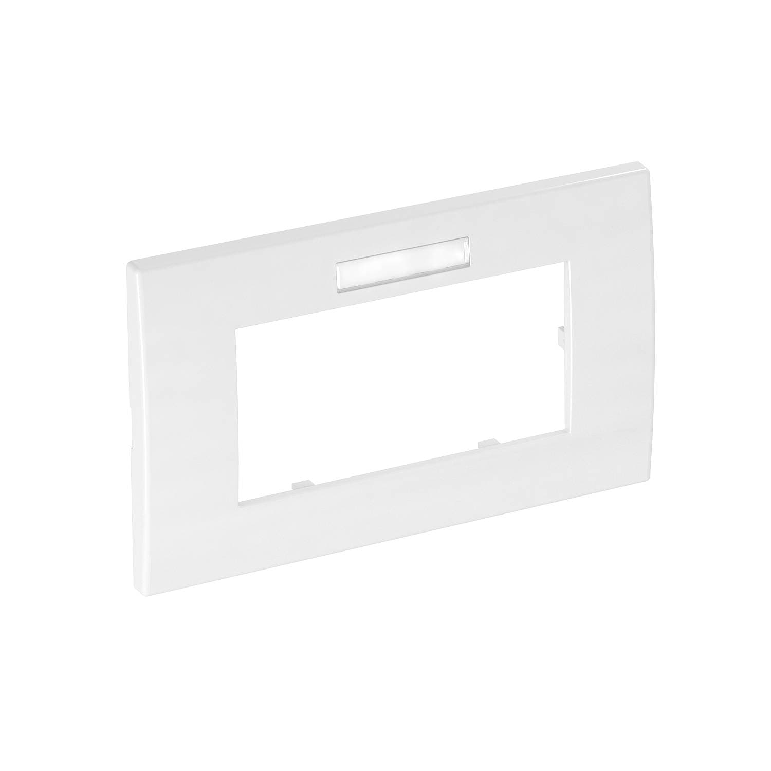OBO Bettermann Рамка двойная Modul45, с полем для маркировки, горизонтальная, 84x140 мм, белая 6119352