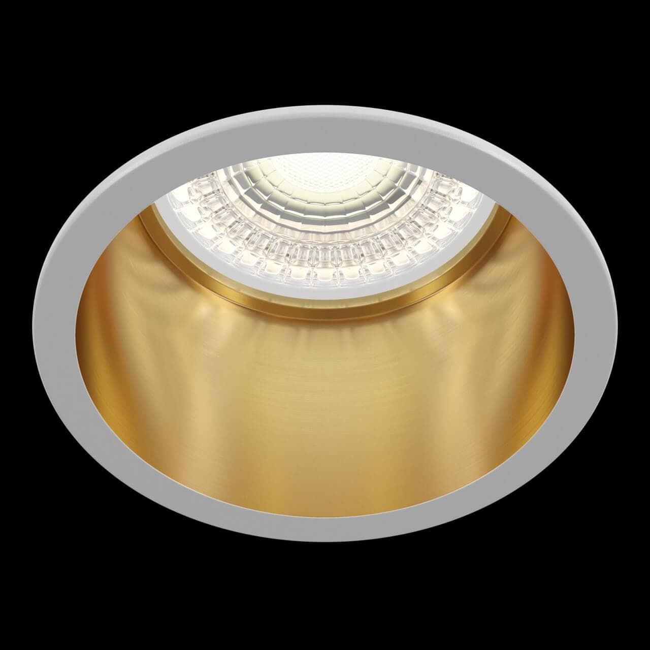 Maytoni Downlight Reif Белый с Золотом Встраиваемый светильник DL049-01WG — миниатюра 8