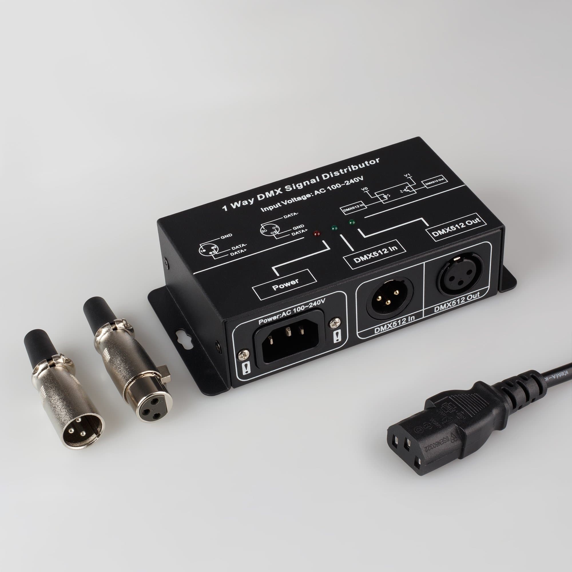 Arlight Усилитель DMX-сигнала LN-DMX-1CH (220V) (IP20 Металл, 1 год) 016921 — миниатюра 2