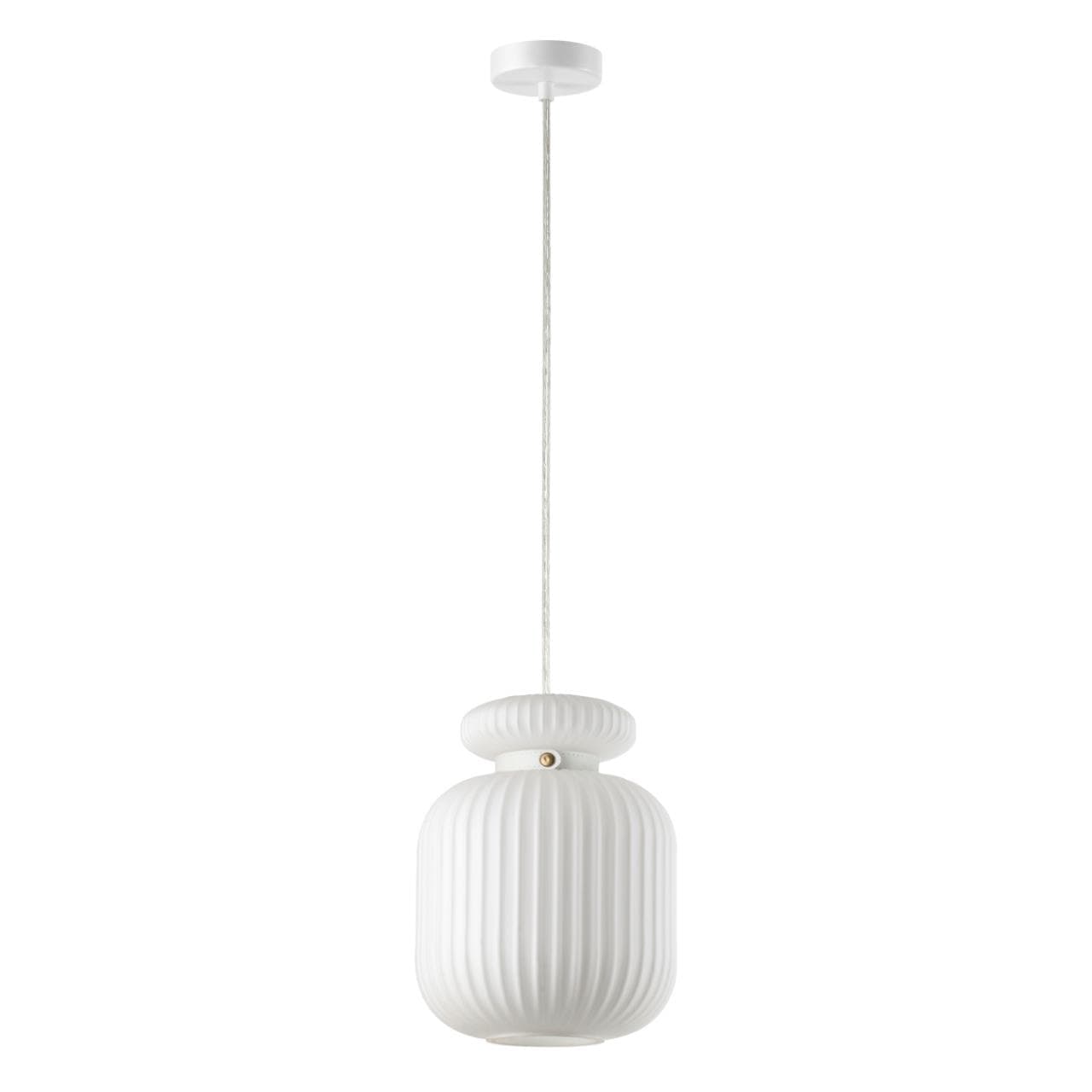 Odeon Light 5042/1C PENDANT ODL24 309 белый/белый/металл/стекло/эко.кожа Подвес E27 1*60W JUGI