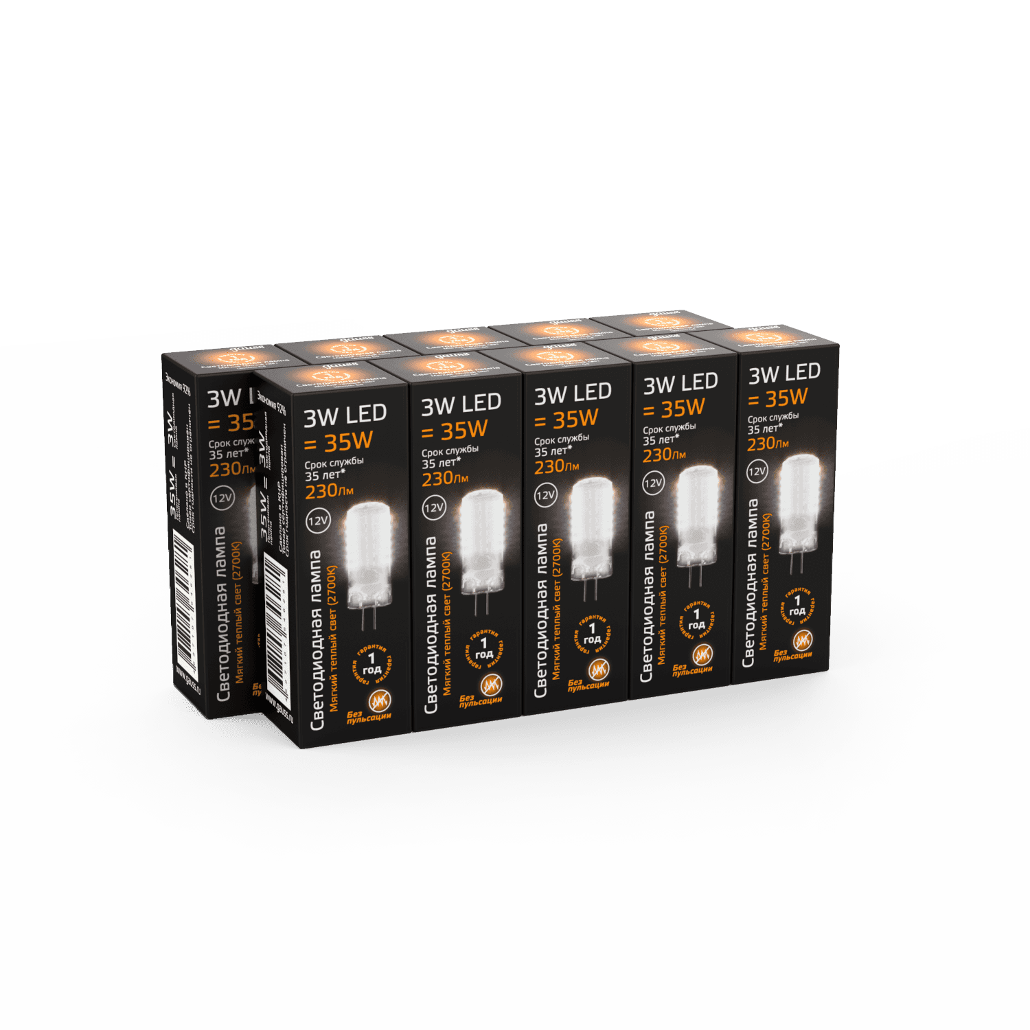 Gauss Лампа G4 12V 3W 230lm 2700K силикон LED 207707103 — миниатюра 4