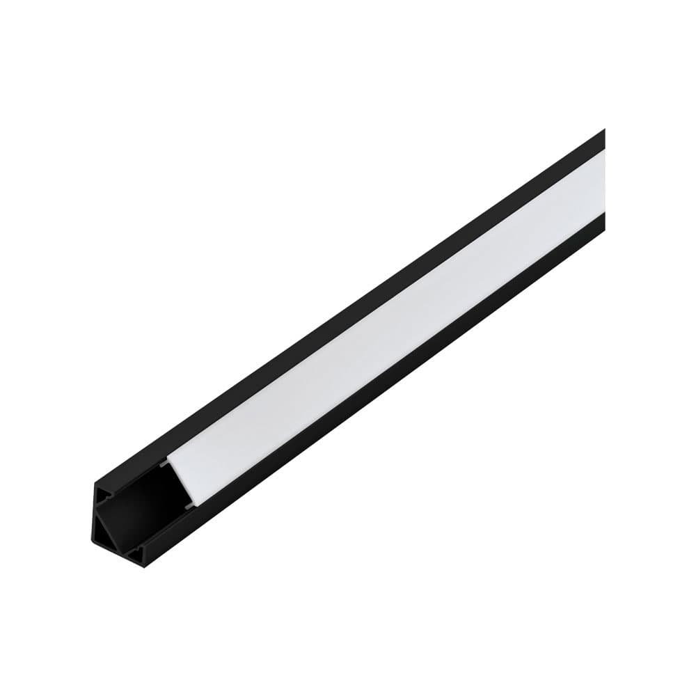 Eglo 98963 Профиль 90° CORNER PROFIL 2, L1000, B18, H18, алюминий, черный /пластик, белый