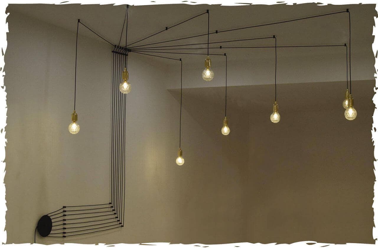 Lussole LOFT Металл/керамика Черный / блестящее золото Без плафона Подвес E27 10W GRLSP-9554 — миниатюра 3