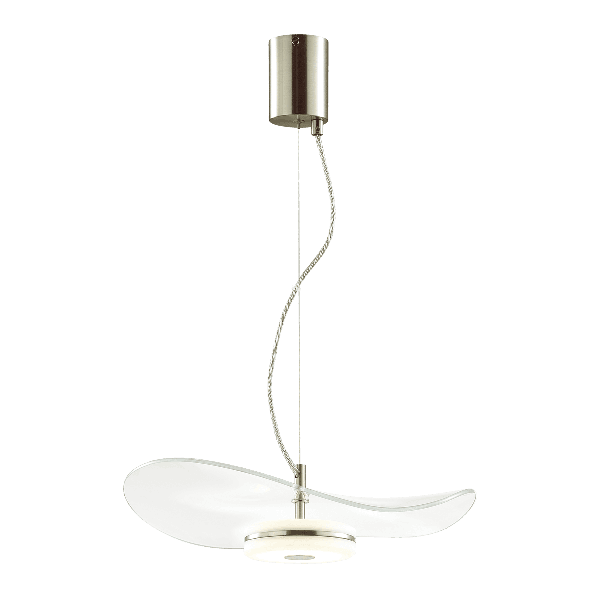 Odeon Light 4860/13L L-VISION ODL_EX21 никель/прозрачный/стекло Подвес LED 1*13W 4000K FLUENT — миниатюра 2