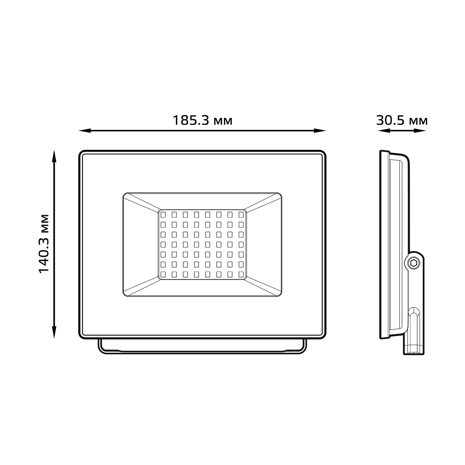 Gauss Прожектор Elementary 50W 4500lm 6500K 200-240V IP65 белый LED 613120350 — миниатюра 3