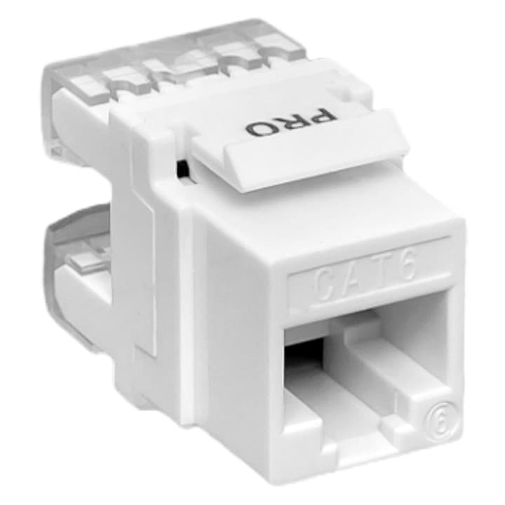 EKF TeraLINK PRO Модуль Keystone TeraLINK PRO Cat.6 RJ-45 неэкранированный 110 IDC 180 градусов белый