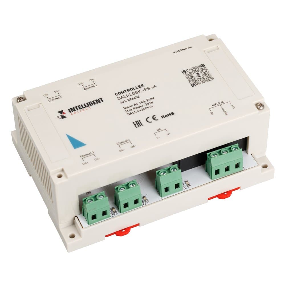 Arlight INTELLIGENT Контроллер DALI-LOGIC-PS-x4 (230B, Ethernet) (INTELLIGENT -) 026652
