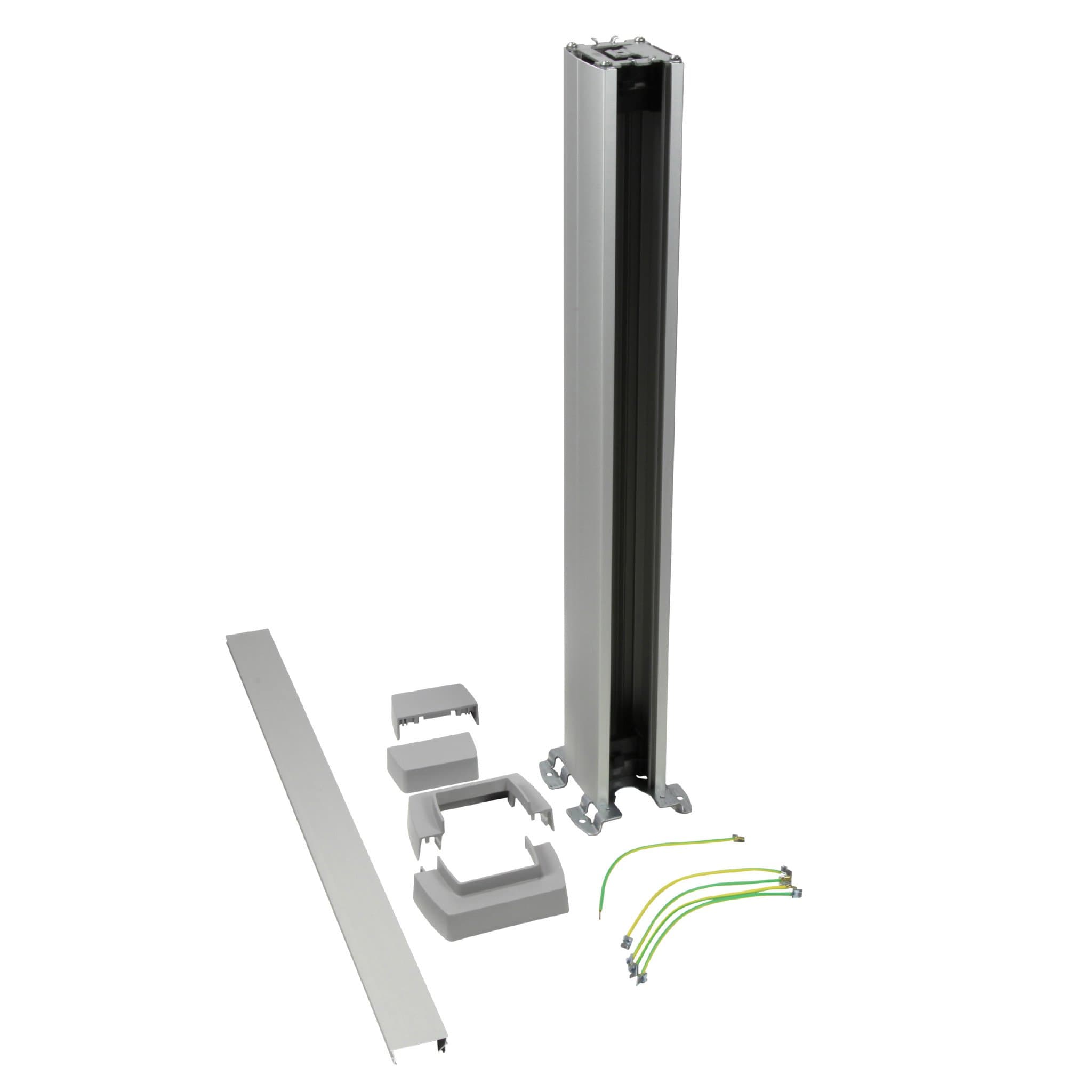 Legrand Snap-On мини-колонна алюминиевая с крышкой из алюминия 1 секция, высота 0,68 метра, цвет алюминий 653004 — миниатюра 1