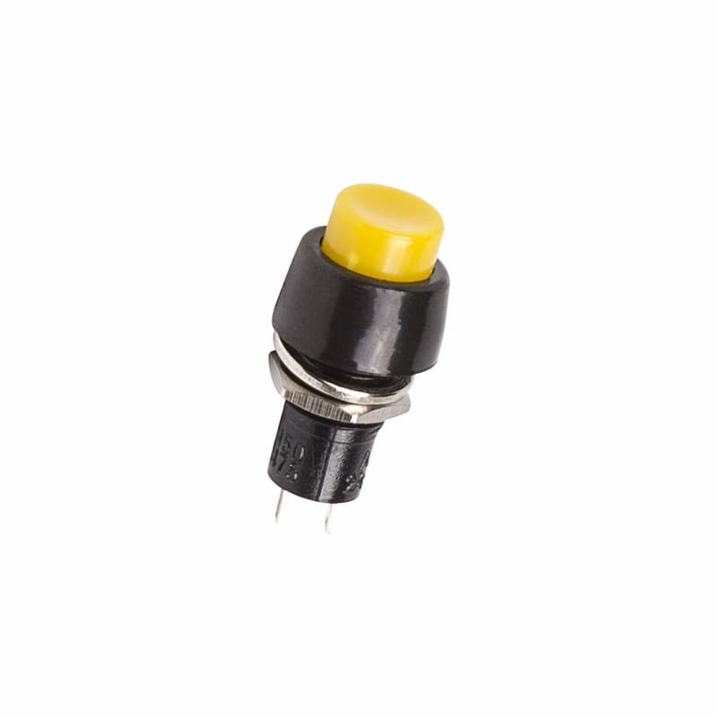 Выключатель-кнопка 250V 1А (2с) ON-OFF желтая Rexant 36-3072