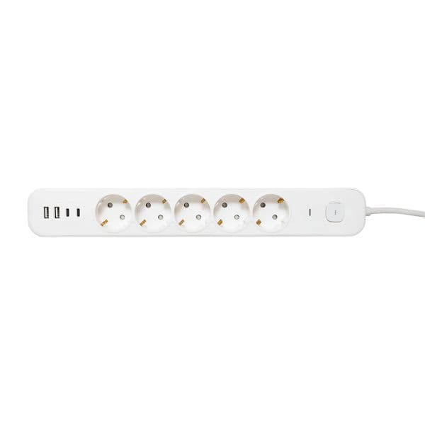 EKF Удлинитель LUX 5 гнезд 2USB 2,4А+2type-C 3 метра 1,5мм2 — миниатюра 3