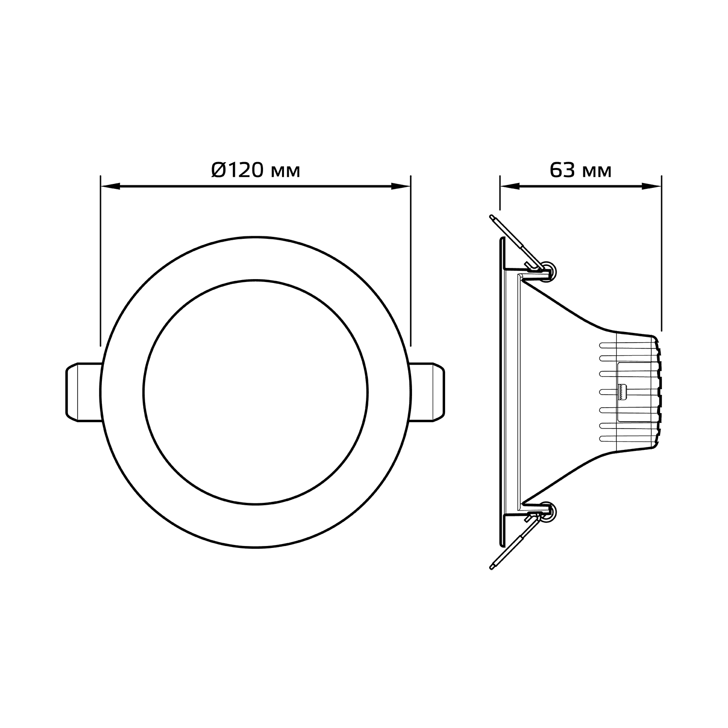 Gauss Светильник Кругл. Белый, 11W,120х120х63, Ø100мм, 940 Lm LED 4000K 946411211 — миниатюра 4