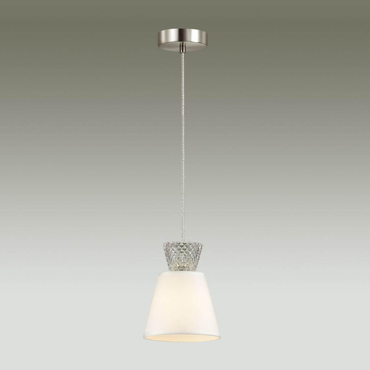 Lumion 4433/1 LN20 225 никель, белый, стеклянный декор Подвес E14 1*40W 220V ABIGAIL — миниатюра 3