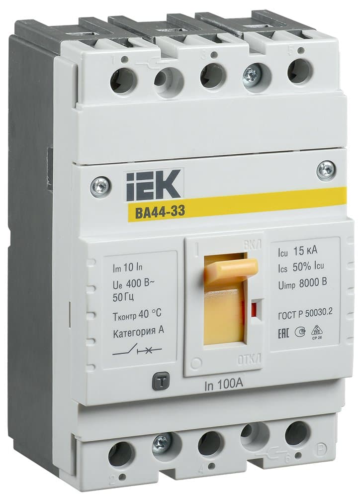 IEK Автоматический выключатель ВА44 33 3Р 100А 15кА