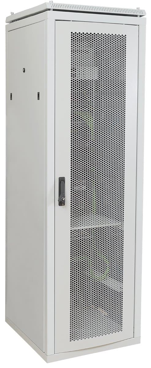 IEK LINEA N ITK Шкаф сетевой 19" LINEA N 18U 600х600 мм перфорированная передняя дверь, серый LN35-18U66-P — миниатюра 2
