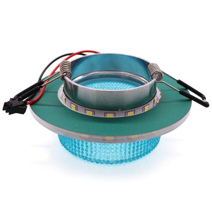 Ambrella Встраиваемый точечный светильник TN351 CH/BL хром/голубой GU5.3+3W (LED COLD) D95*45 — миниатюра 3