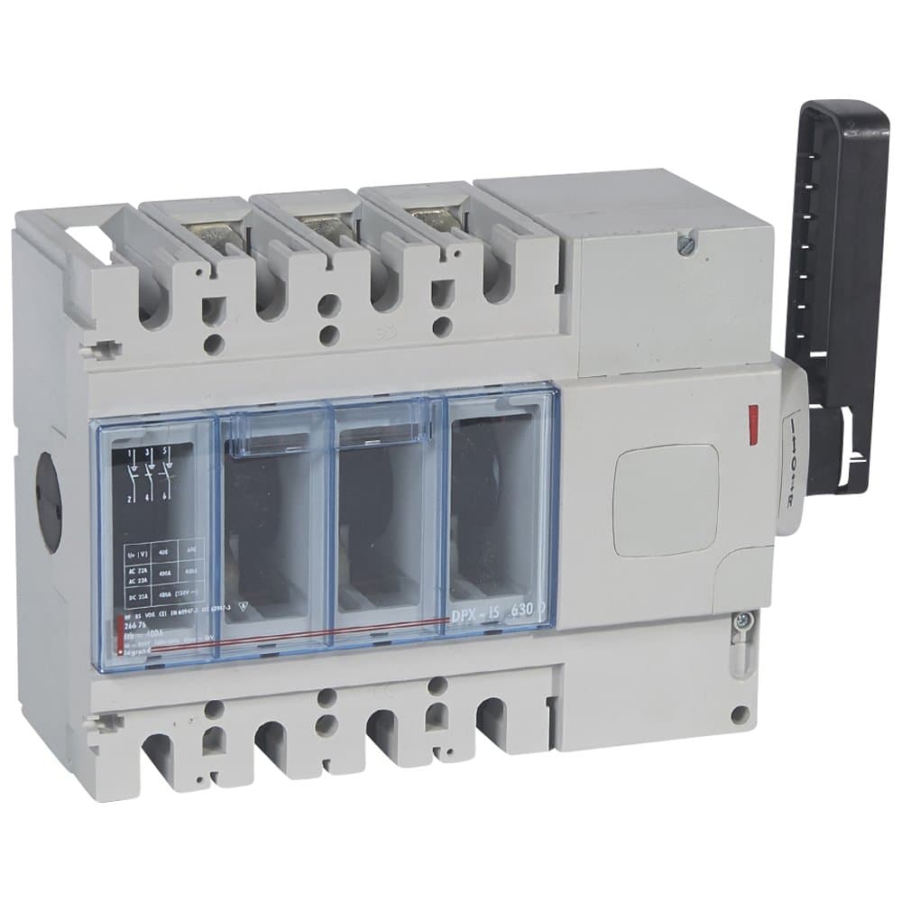 Legrand DPX-IS 630 Выключатель-разъединитель 3П 400A бок. упр. справа 026676 — миниатюра 1