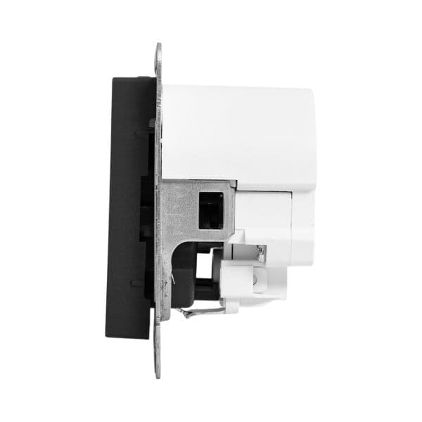 EKF Механизм розетки с USB-C - 2шт, 16А, с заземлением, со шторками, чёрный Эпика — миниатюра 8