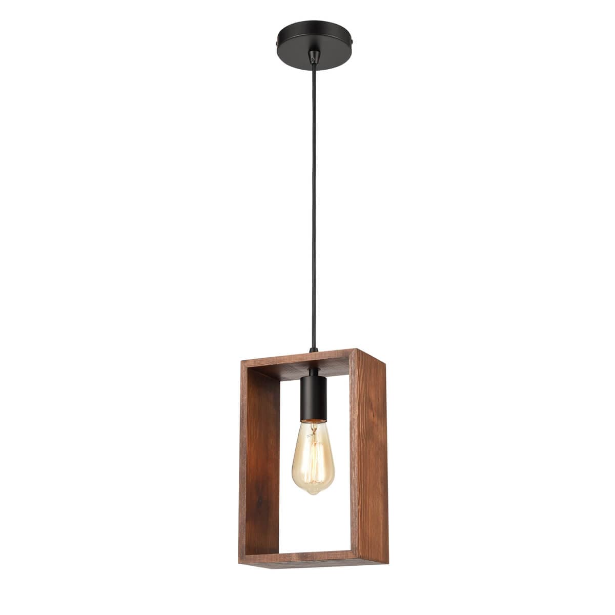 Vele Luce Thomas Светильник подвесной Loft L190*W110*H345/1565 черный | black металл | metal VL6432P21