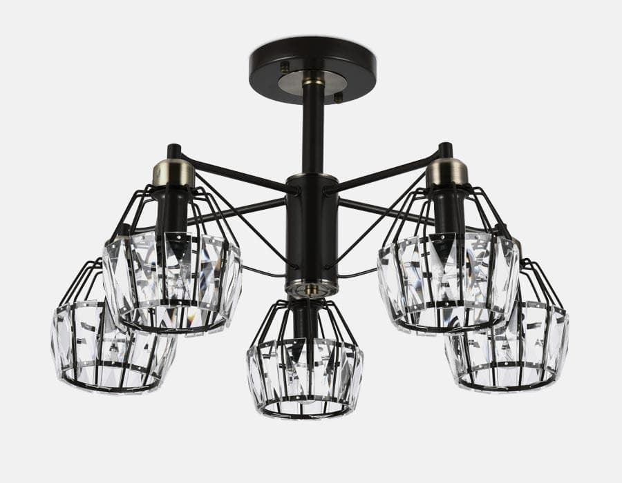 Ambrella Подвесная люстра с хрусталем TR5870/5 DCF/SB темный кофе/бронза E14 max 40W D620*370 — миниатюра 3
