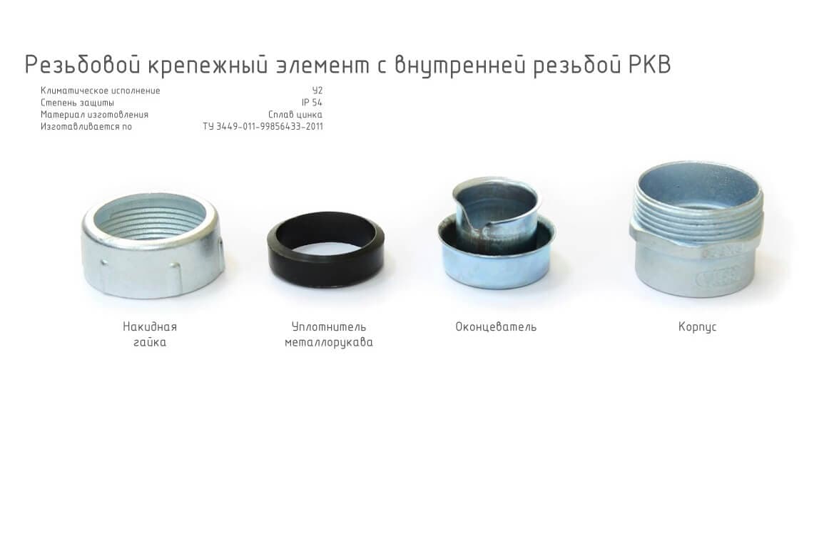 ЗЭТАРУС Резьбовой крепежный элемент с внутренней резьбой РКв-25 У2 IP54 zeta41312