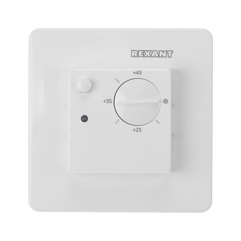 Терморегулятор механический RX-308U белый (совместим с Schneider серии Unica) REXANT 51-0823
