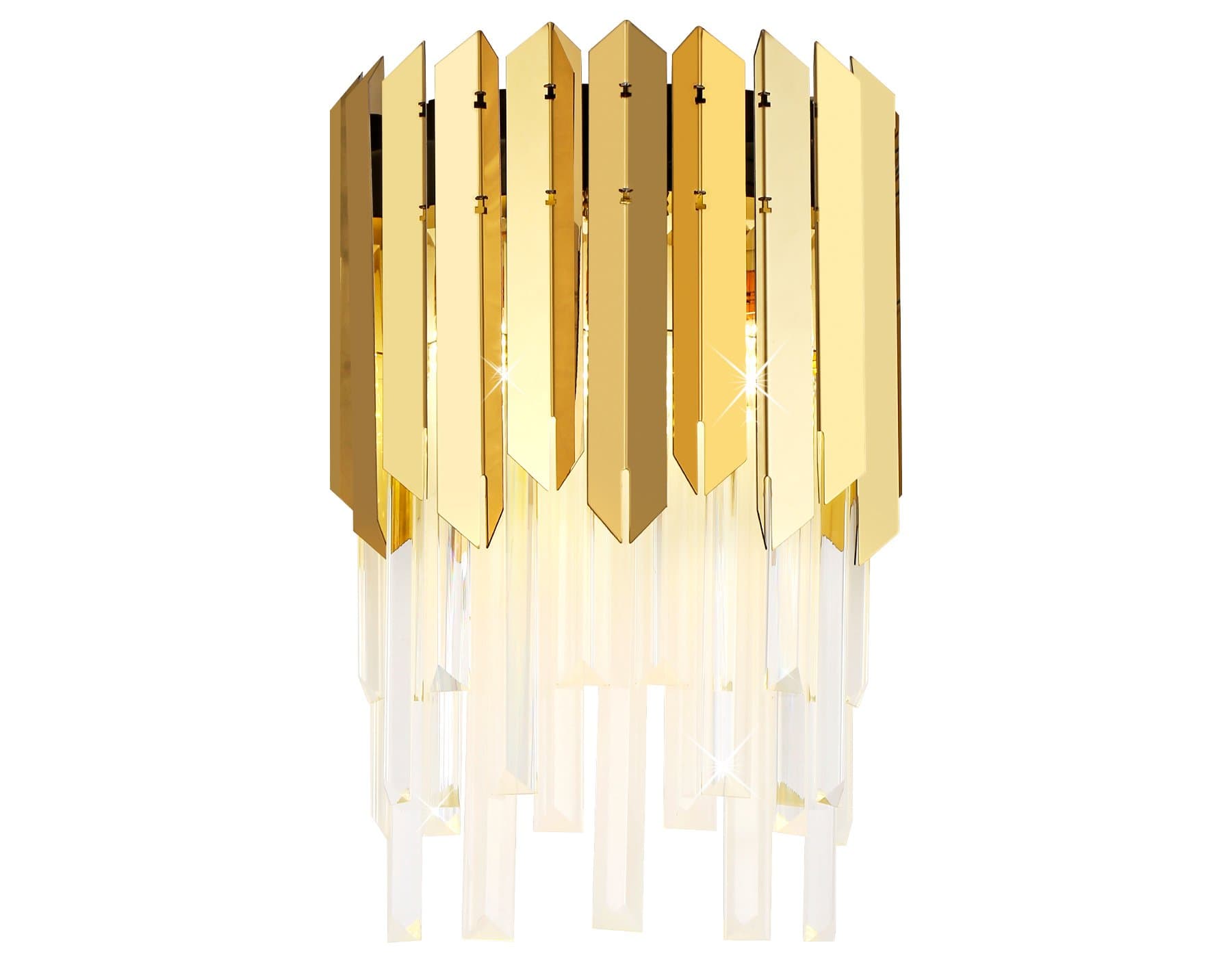 Ambrella Настенный светильник с хрусталем TR5289/2 GD/CL золото/прозрачный E14/2 max 40W 370*220*110
