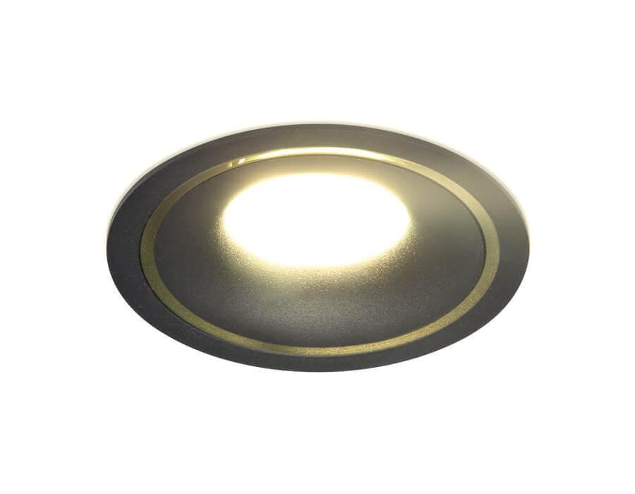 Ambrella Встраиваемый точечный светильник TN121 BK/S черный/песок GU5.3 D100*30 — миниатюра 3