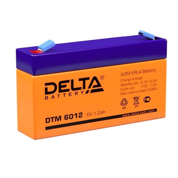 Delta Аккумуляторная батарея DTM 6012 (6V/1.2Ah)