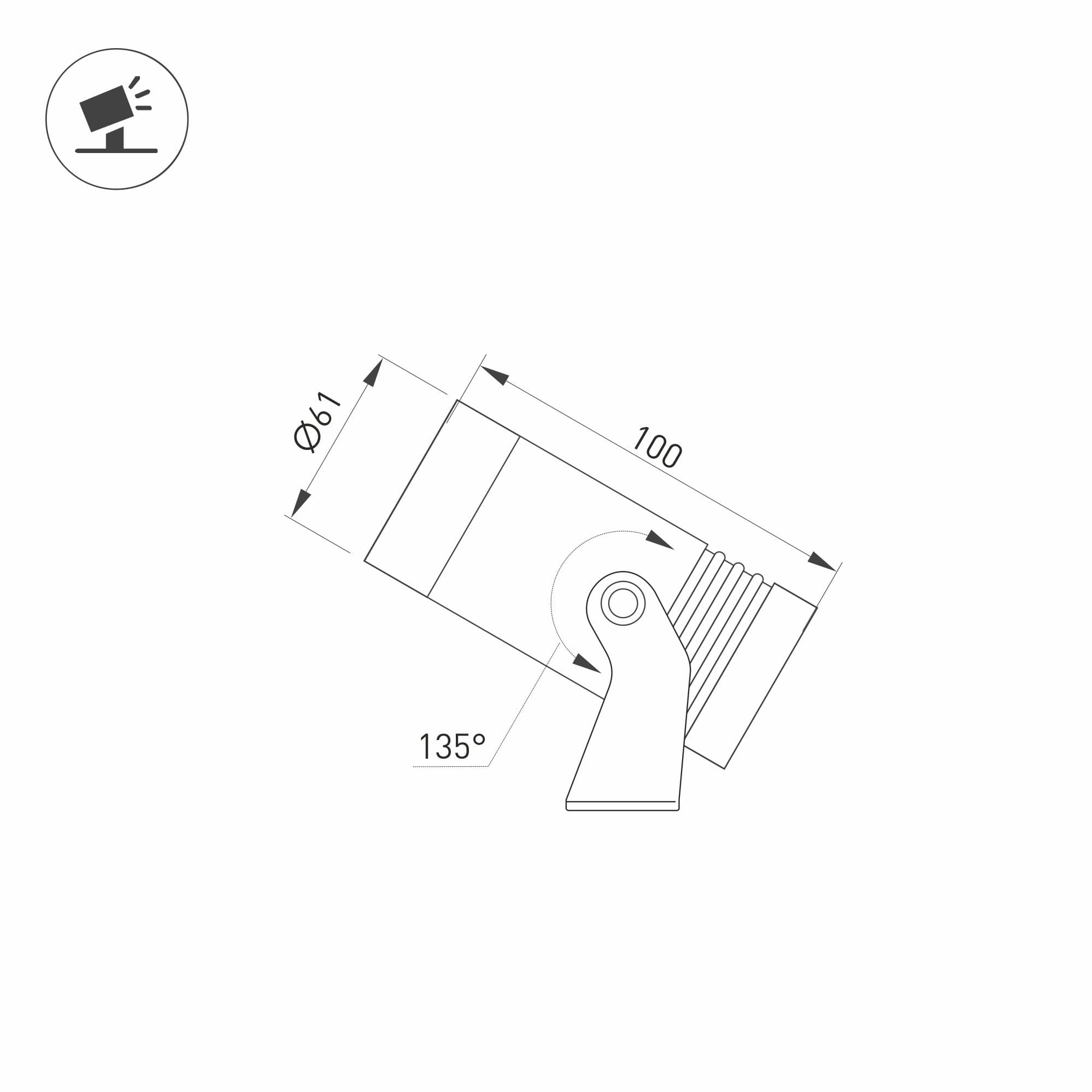 Arlight Светильник ALT-RAY-R61-15W Day4000 (DG, 25 deg, 230V) (IP67 Металл, 3 года) 032558 — миниатюра 2