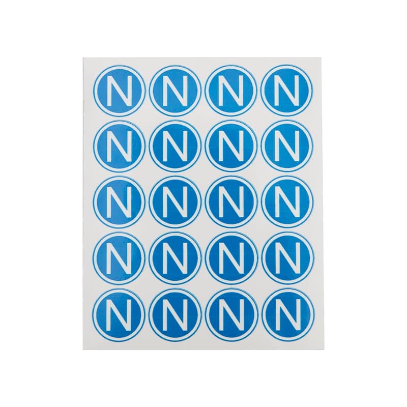 Наклейка знак электробезопасности «N» d - 20 мм (20шт на листе) Rexant 56-0059