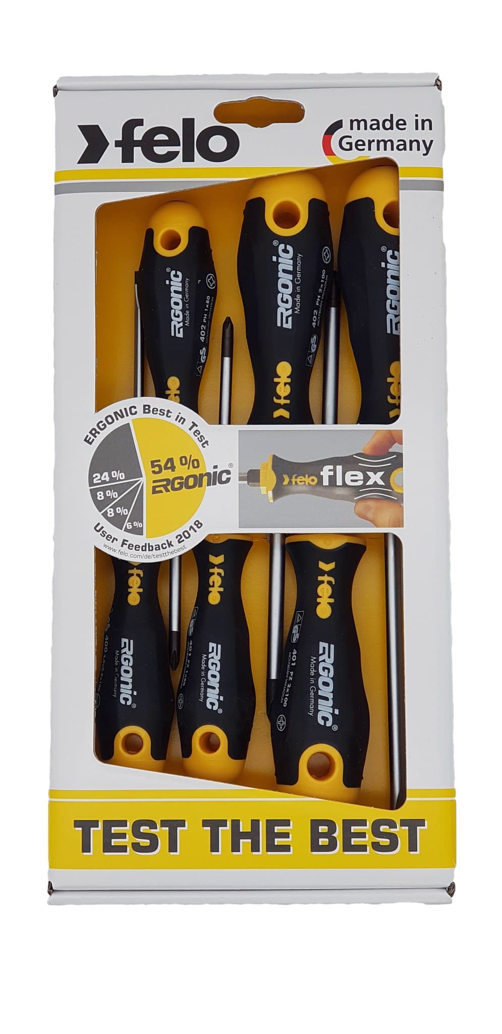 Felo Набор отверток Ergonic 6 шт в упаковке 40096118 — миниатюра 1