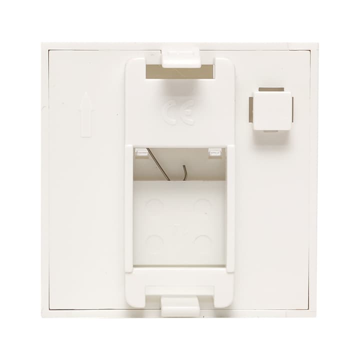 EKF TeraLINK PRO Вставка розеточная TeraLINK PRO 45x45мм формат Mosaic на 1 модуль Keystone со шторкой и маркером белая — миниатюра 3