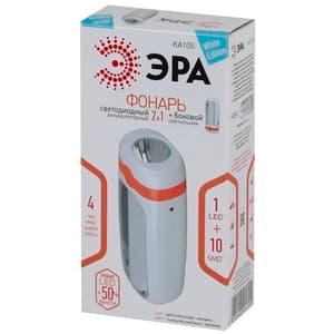 ЭРА KA10S Фонарь 2в1 10SMD+1W Акку 4V900mAh, ЗУ 220V — миниатюра 2