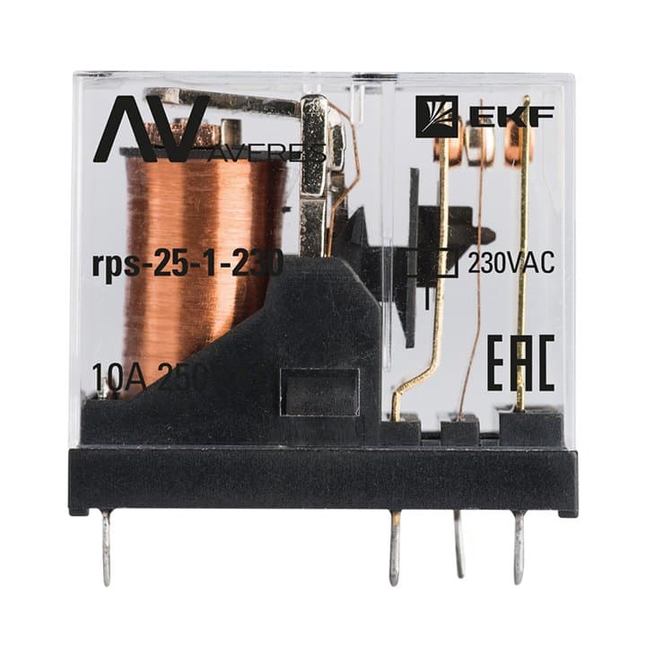 EKF Averes Реле промежуточное slim 25/1 10A 230В AC — миниатюра 2