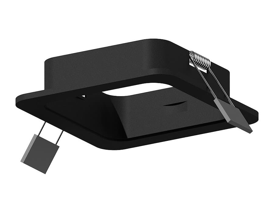 Ambrella Корпус светильника встраиваемый для насадок 70*70mm C7902 SBK черный песок 90*90*H32mm MR16 GU5.3