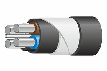 Кабель силовой алюминий АПвБШп(г) 4x16мм² бронированный черный ГОСТ АПвБШп(г) 4*16 ок-1