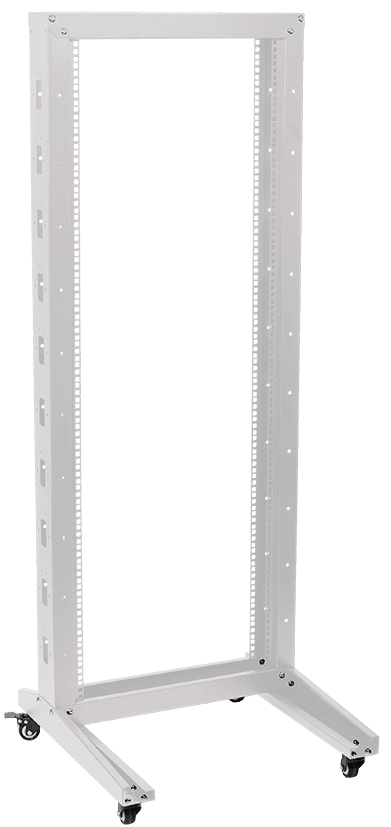 IEK LINEA F ITK 19" двухрамная стойка, 42U, 600x600, на роликах, серая LF35-42U66-2R — миниатюра 2