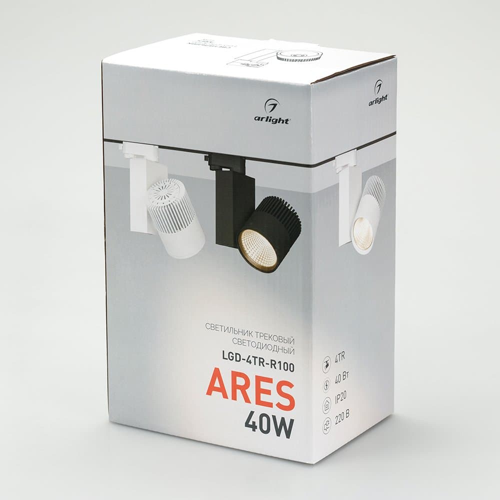 Arlight Светильник LGD-ARES-4TR-R100-40W Warm3000 (BK, 24 deg) (IP20 Металл, 3 года) 026375 — миниатюра 4