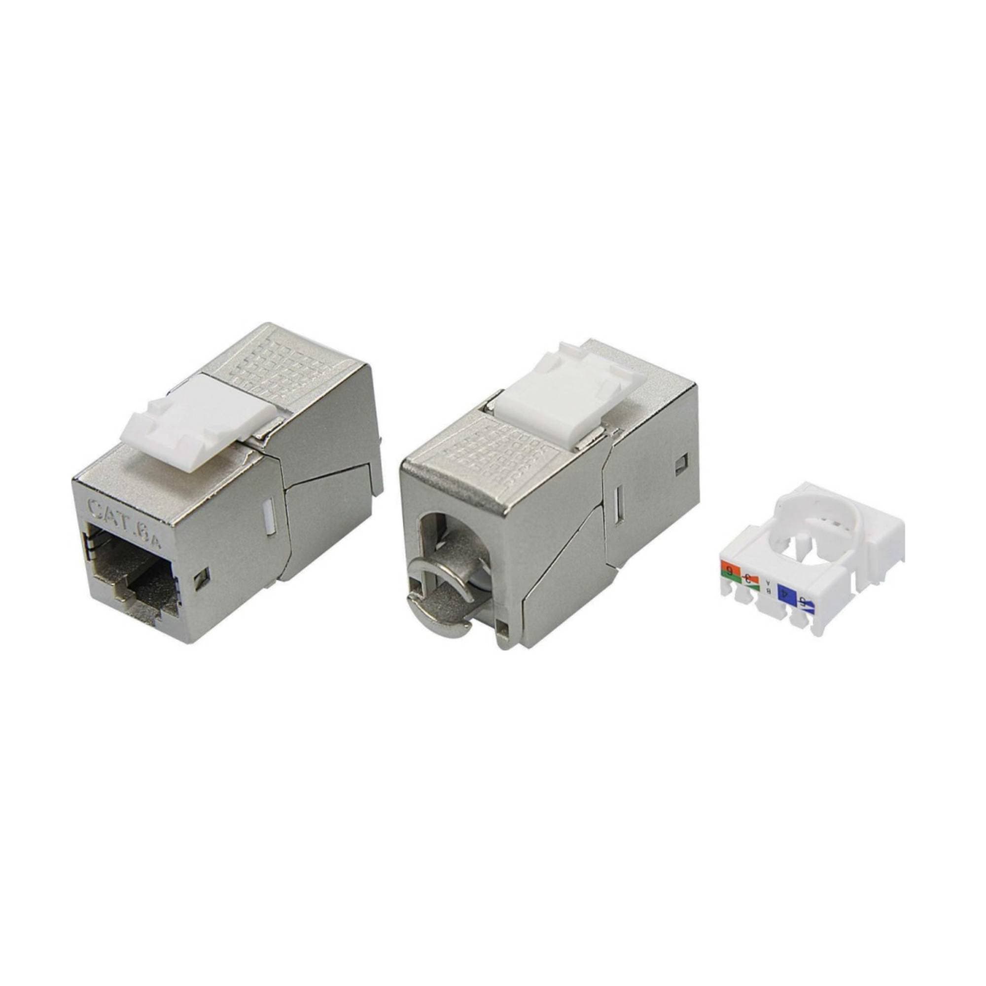 DKC Модуль  Keystone RJ45 CAT6A экранированный, 90 градусов, серебристый (форм-фактор S19)