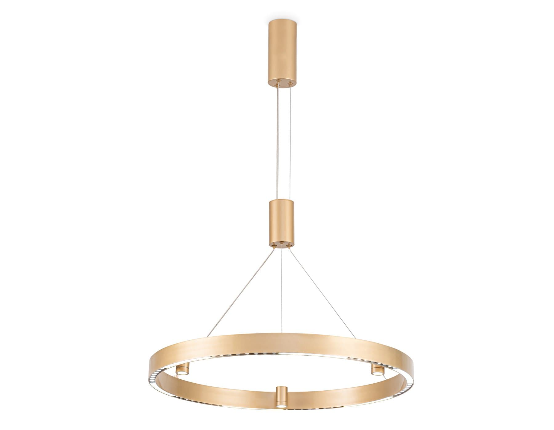 Ambrella Светильник подвесной светодиодный FL5846/1+3 GD золото 40W 3000K/4200K/6400K D600*1200 (без ПДУ) — миниатюра 2