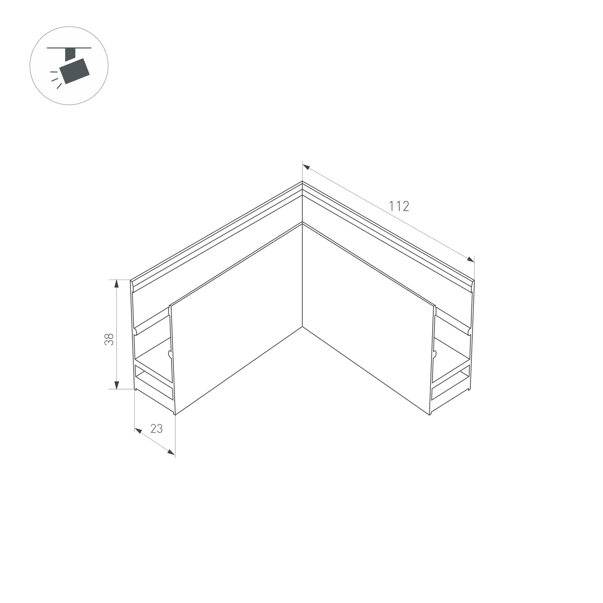 Arlight Коннектор угловой MAG-CON-2538-L90 (BK) (IP20 Металл, 3 года) 033247 — миниатюра 2
