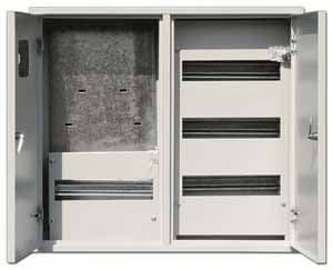 Dekraft Корпус металлический две двери 520х585х160 3-фазн. 48 мод. IP31 ЩРУН-3/48 — миниатюра 3