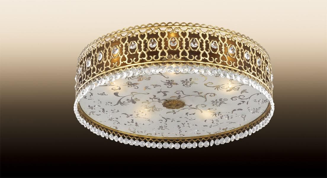 Odeon Light 2641/5C ODL14 239 "под бронзу"/хрусталь Потолочн светильник  E14 5*40W 220V Salona — миниатюра 2