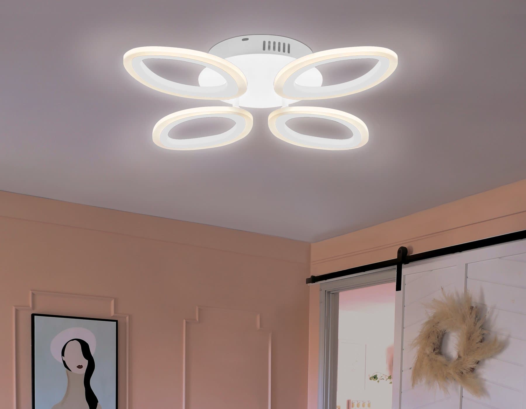 Ambrella Потолочный светодиодный светильник с пультом FA4485/4 WH белый 4200K/3000K+6400K/6400K+3000K 34W 430*430*80 (ПДУ ИК) — миниатюра 6