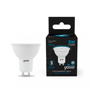 Gauss Лампа MR16 5W 530lm 6500K GU10 LED 101506305