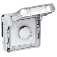 Legrand Plexo Серый/Белый Мех Электронный комнатный термостат 069508 — миниатюра 1